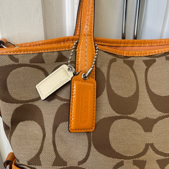 Coach Brown Signature Tote Bag - Picture 3 of 16